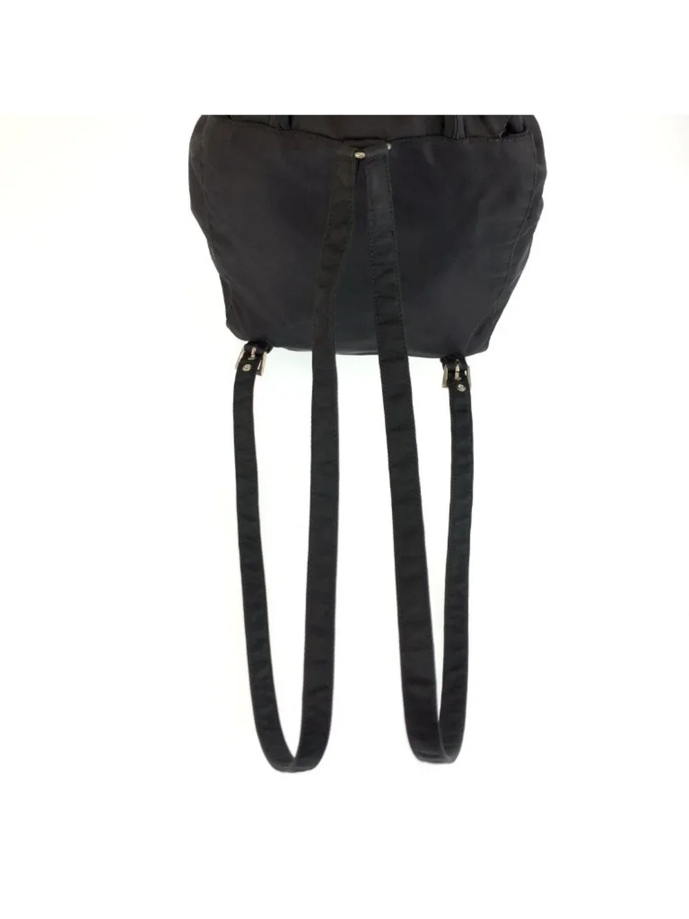 Prada Tessuto Black Silver Nylon Backpack